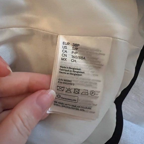 Women’s H&M Classic Navy Women's Blazer Size 38 - Picture 4 of 5